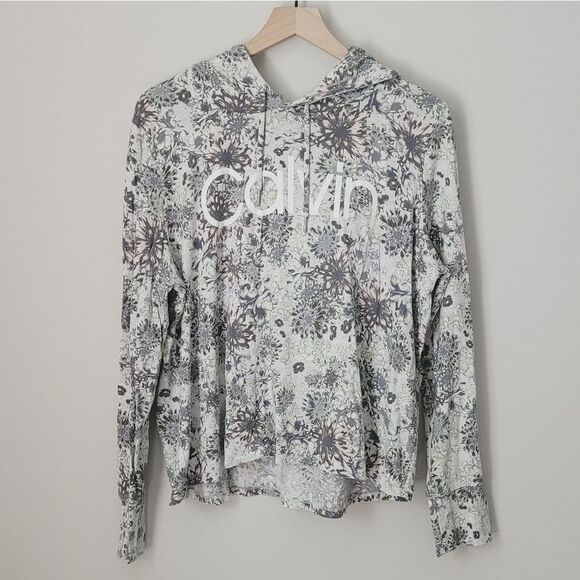Calvin Klein Floral Lightweight Hoodie Multicolor Size XL - Picture 1 of 6